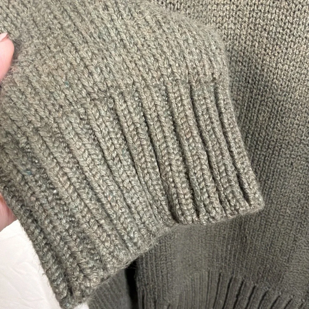 Polo Ralph Lauren‎ Quarter Zip Sweater Mens XL Cotton Olive Green